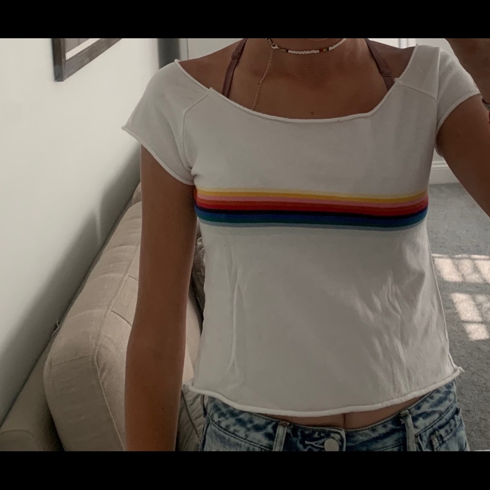 off the shoulder Brandy Melville shirt